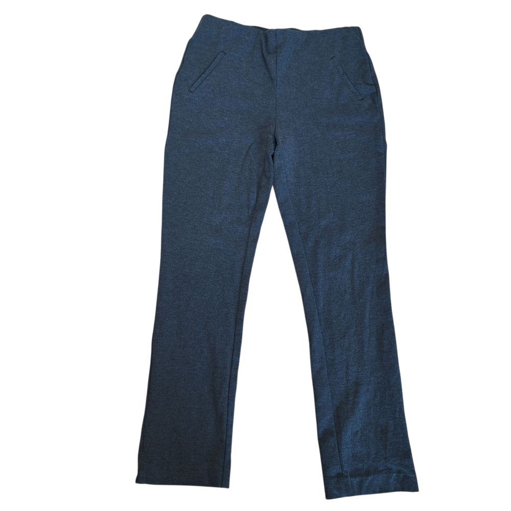 Chicos Gray Fabulously Slimming Pants Pull On Straight Leg Work Small 6 Womens